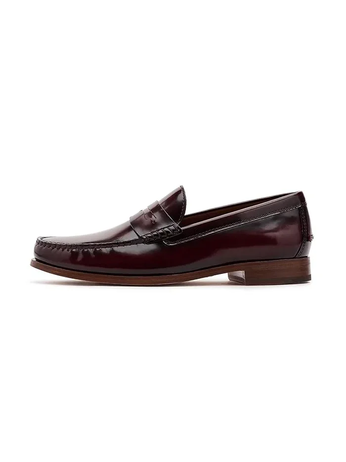 Лоферы Baldwin Johnston & Murphy Collection, Bordeaux Brush-Off Full Grain — 5