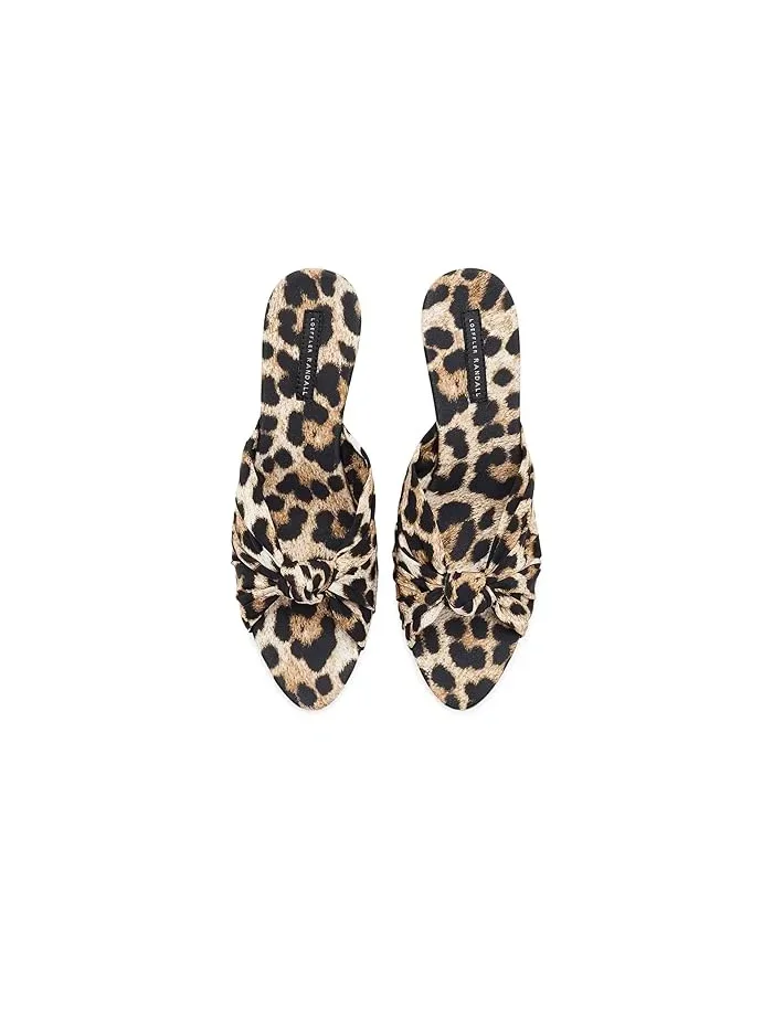 Туфли на каблуке с узлом Marsy Knot Wedges Loeffler Randall, Leopard — 3
