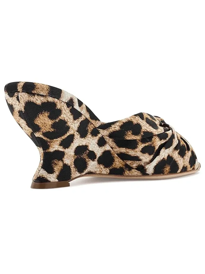 Туфли на каблуке с узлом Marsy Knot Wedges Loeffler Randall, Leopard — 4