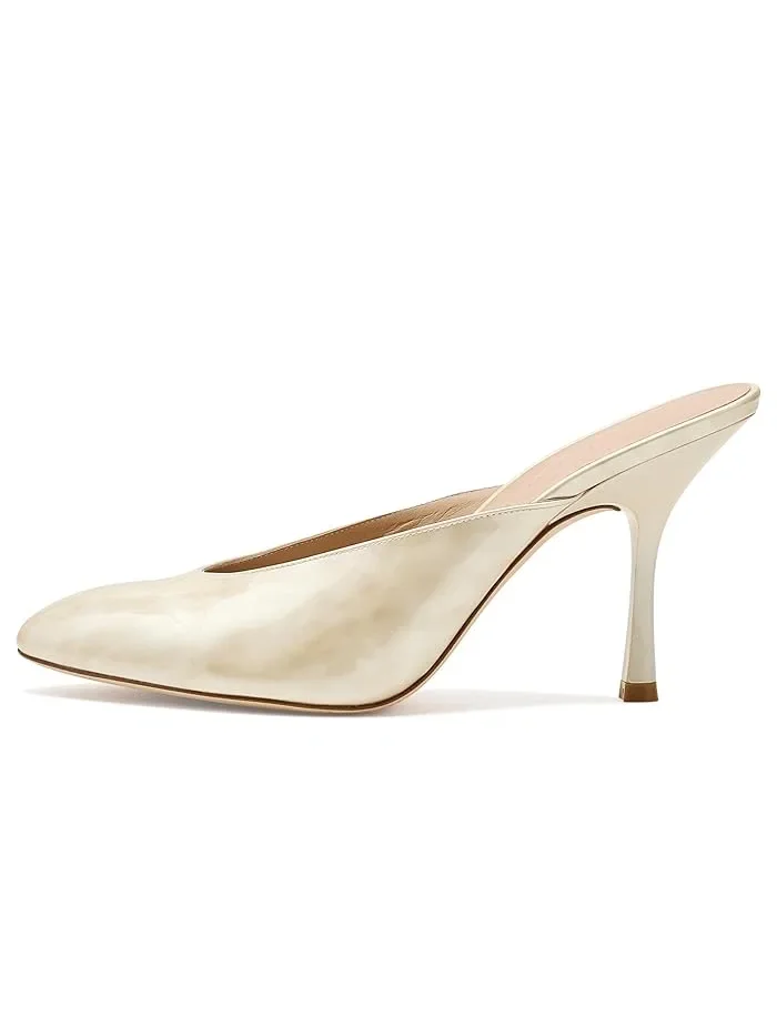 Туфли на каблуке Vinnie 85 Stuart Weitzman, Linen — 5