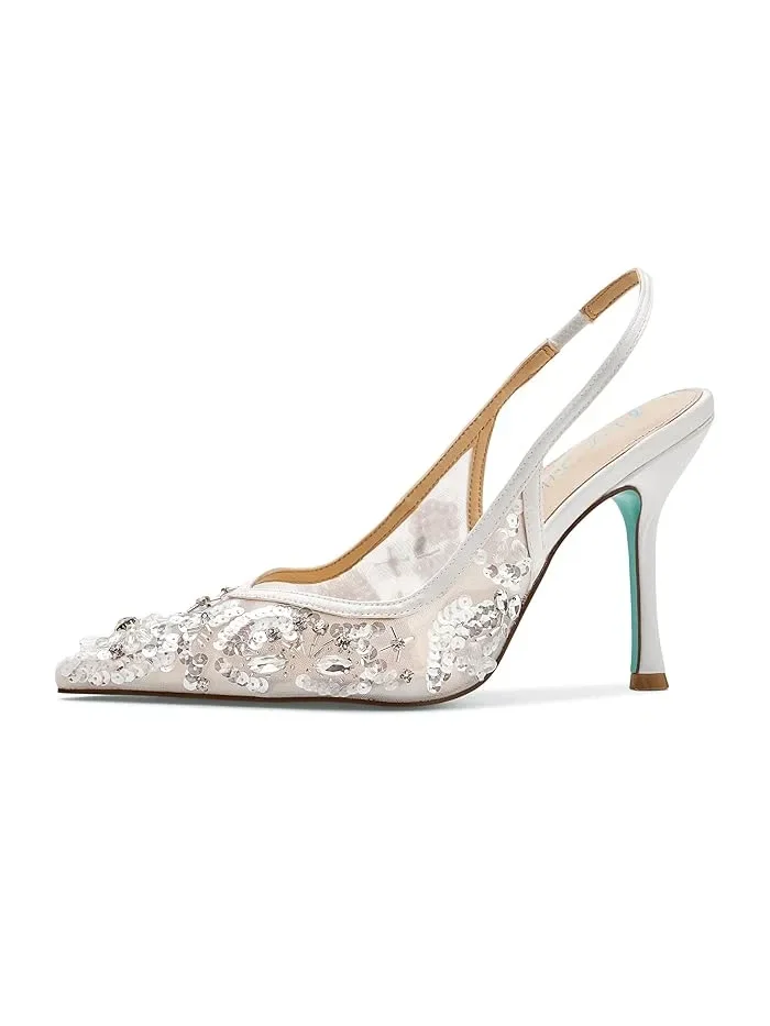Туфли на каблуке с пайетками Eddie Blue by Betsey Johnson — 5