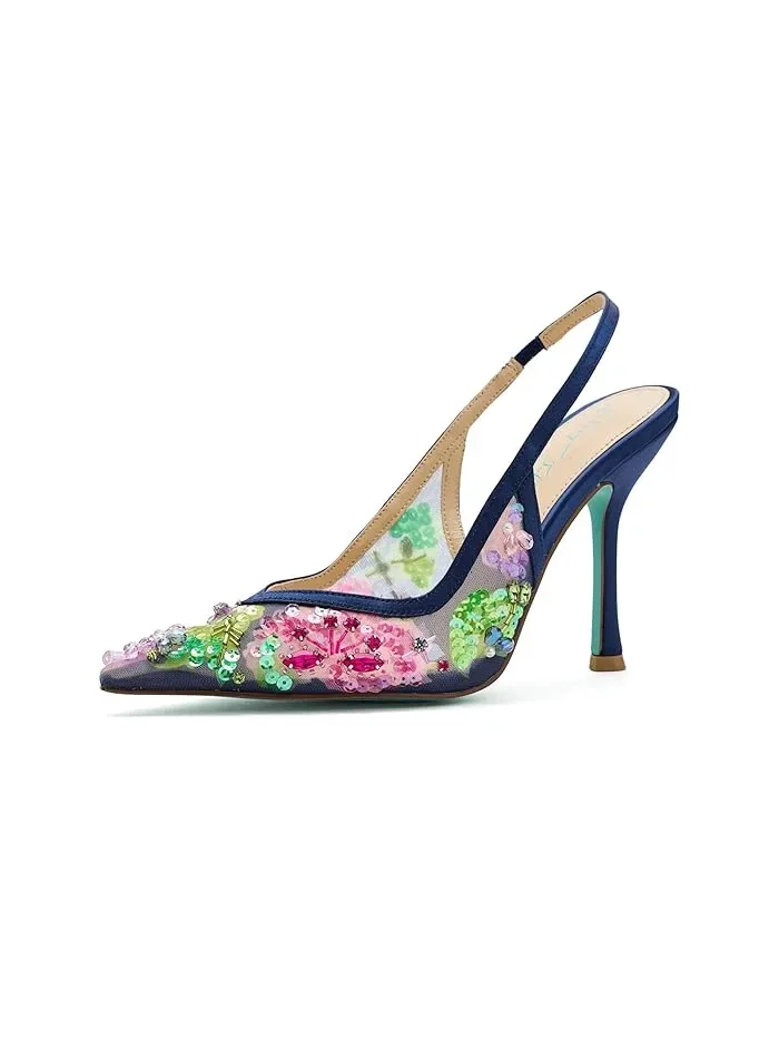 Туфли на каблуке с пайетками Eddie Blue by Betsey Johnson — 1