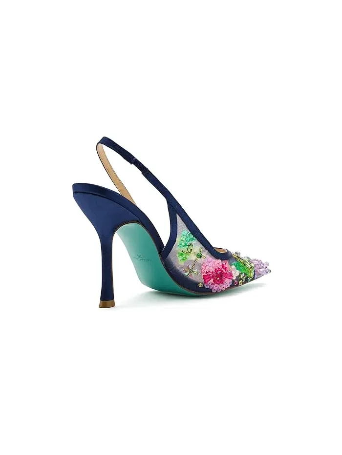Туфли на каблуке с пайетками Eddie Blue by Betsey Johnson — 4
