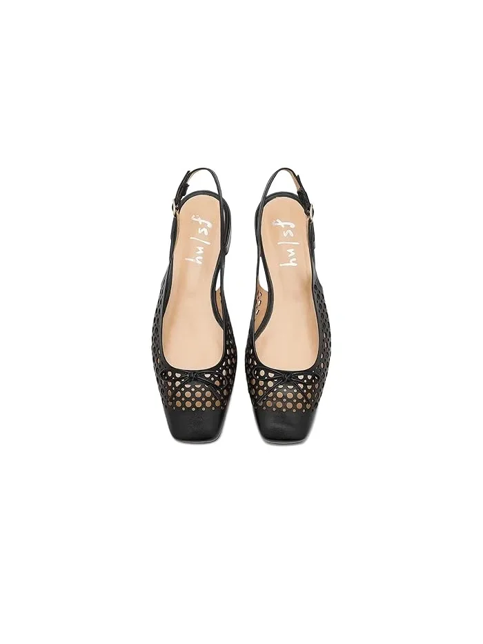 Туфли с открытым мысом низкий каблук Raven French Sole — 3