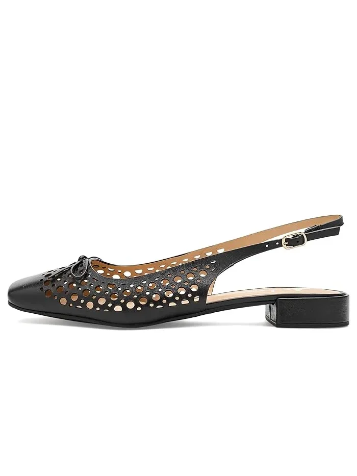 Туфли с открытым мысом низкий каблук Raven French Sole — 5