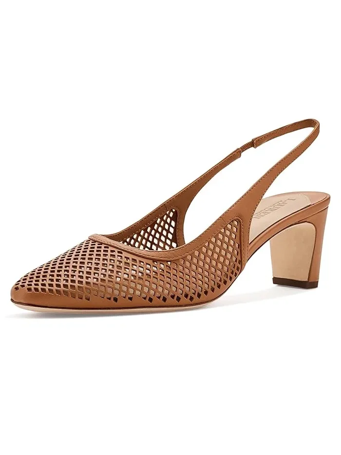 Туфли-лодочки на каблуке Klaire из перфорированной кожи Lauren Ralph Lauren — 2