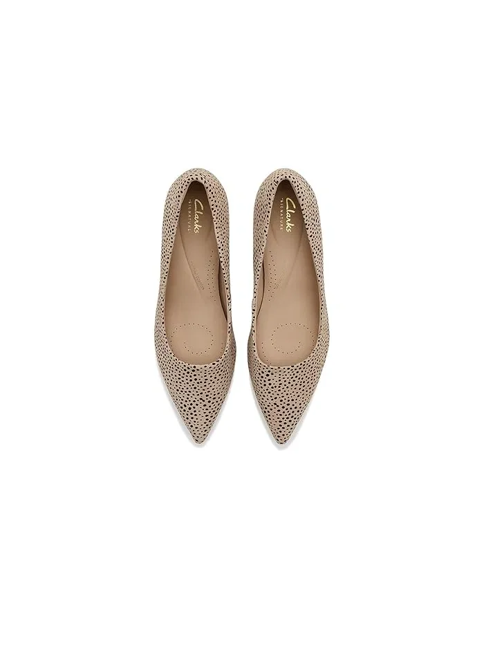 Туфли на каблуке с принтом Zarey Court Clarks, Animal Print Suede — 3