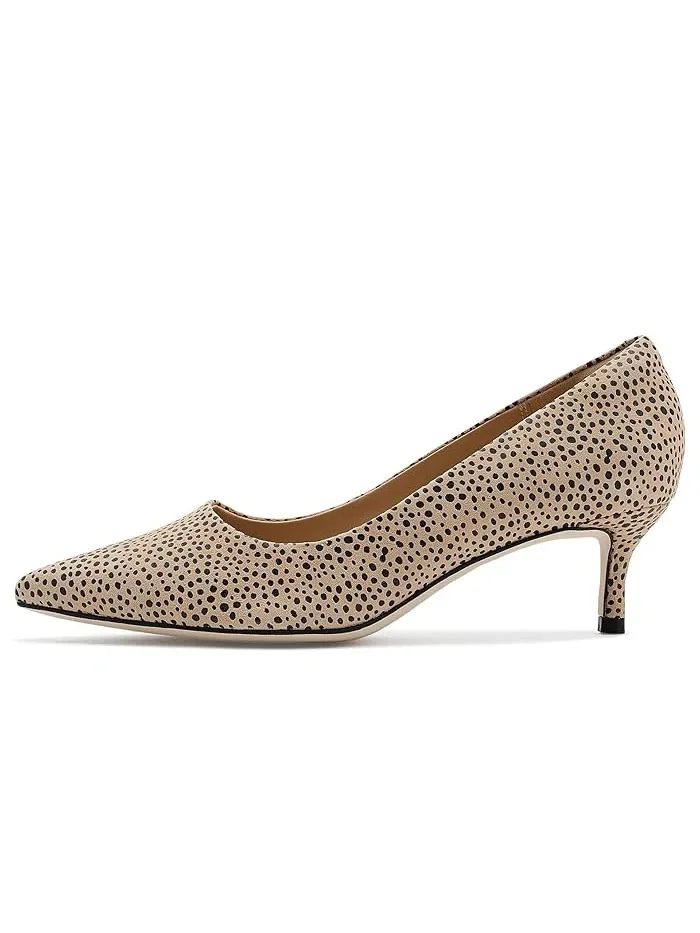 Туфли на каблуке с принтом Zarey Court Clarks, Animal Print Suede — 5