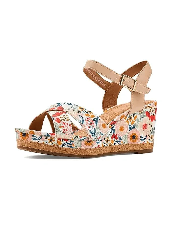 Туфли женские с цветочным принтом Chicly Floral Clarks — 2