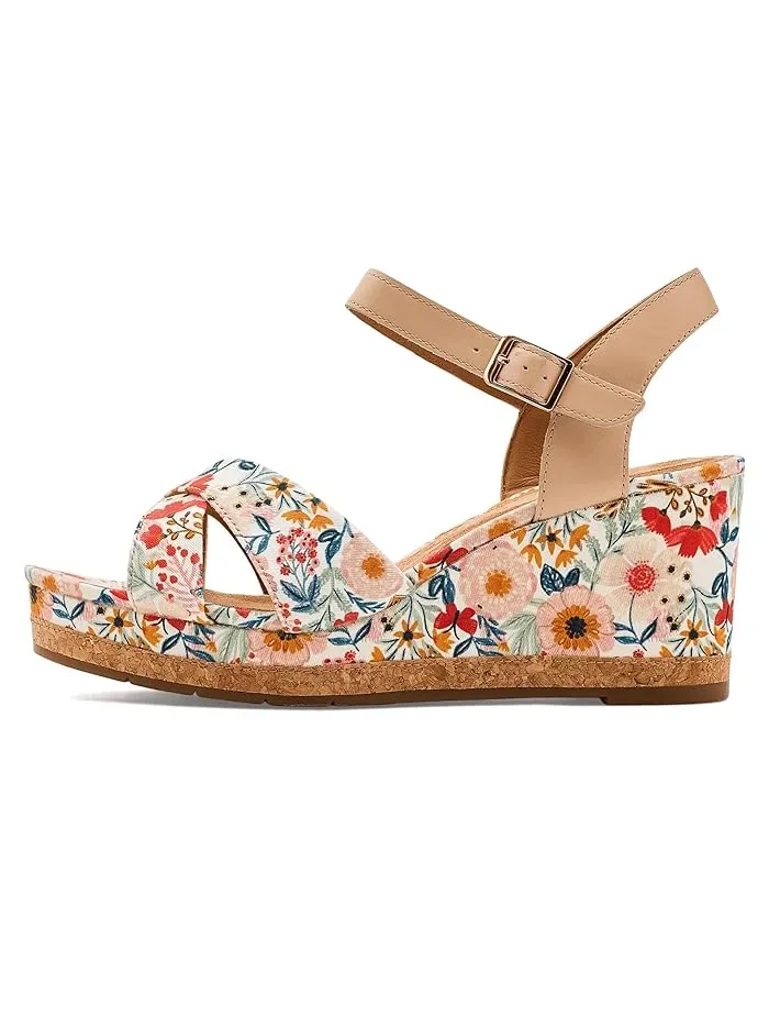 Туфли женские с цветочным принтом Chicly Floral Clarks — 5