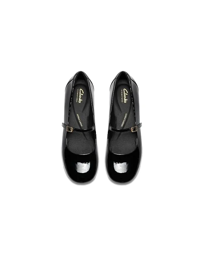 Туфли на каблуке черные лаковые Daiss 30 Bar Clarks — 3