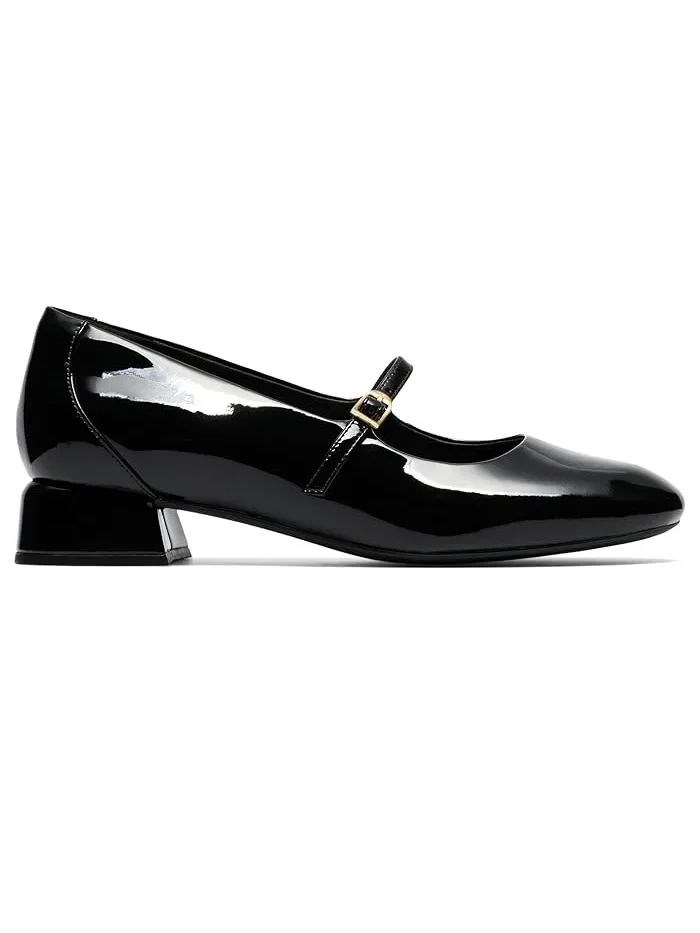 Туфли на каблуке черные лаковые Daiss 30 Bar Clarks — 4