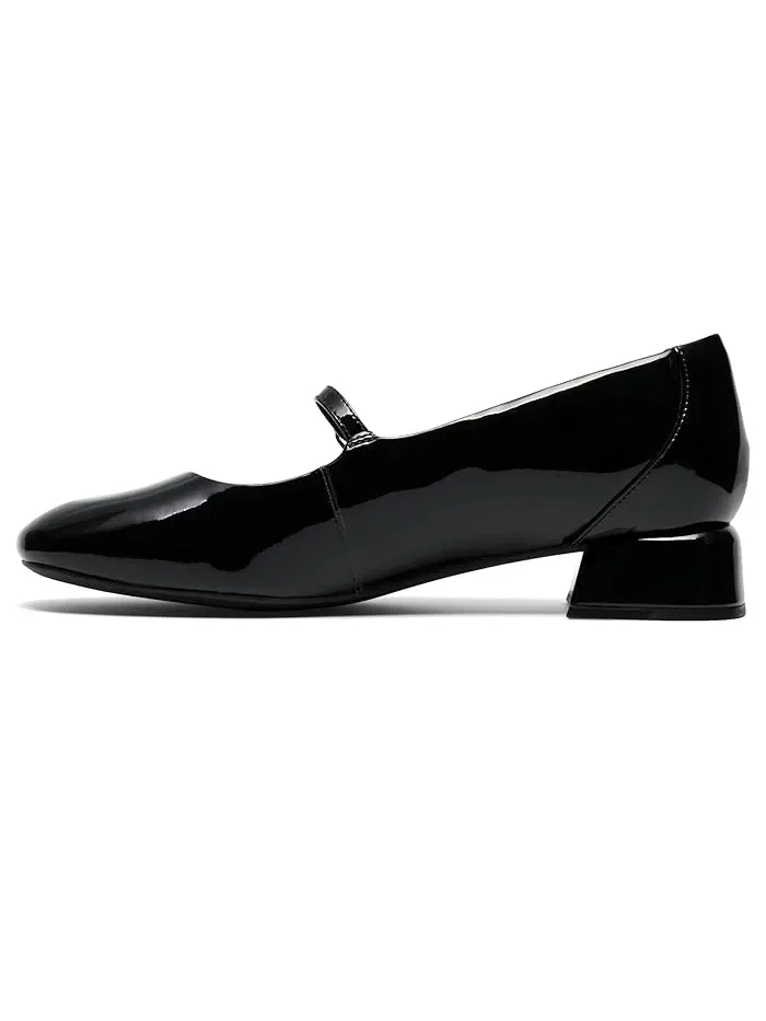 Туфли на каблуке черные лаковые Daiss 30 Bar Clarks — 5