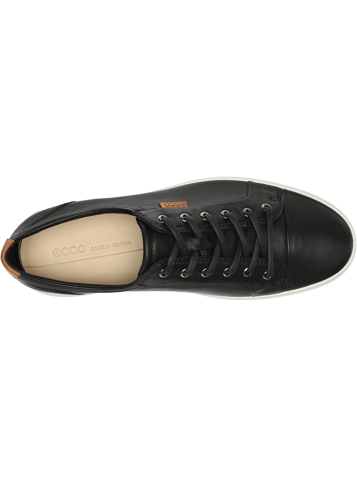 Кроссовки ECCO Soft 7 Sneaker, кожаные — изображение 2 из 4, черный