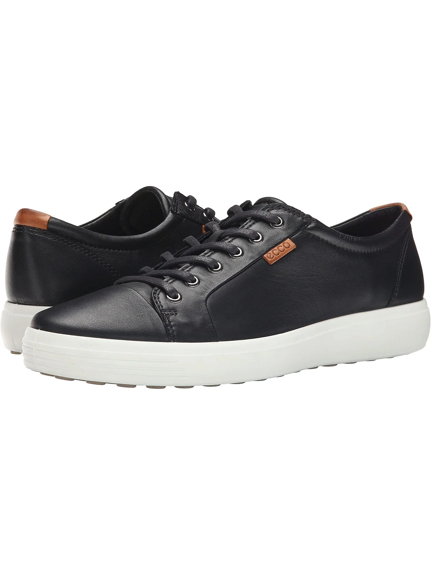 Кроссовки ECCO Soft 7 Sneaker, кожаные — изображение 3 из 4, черный