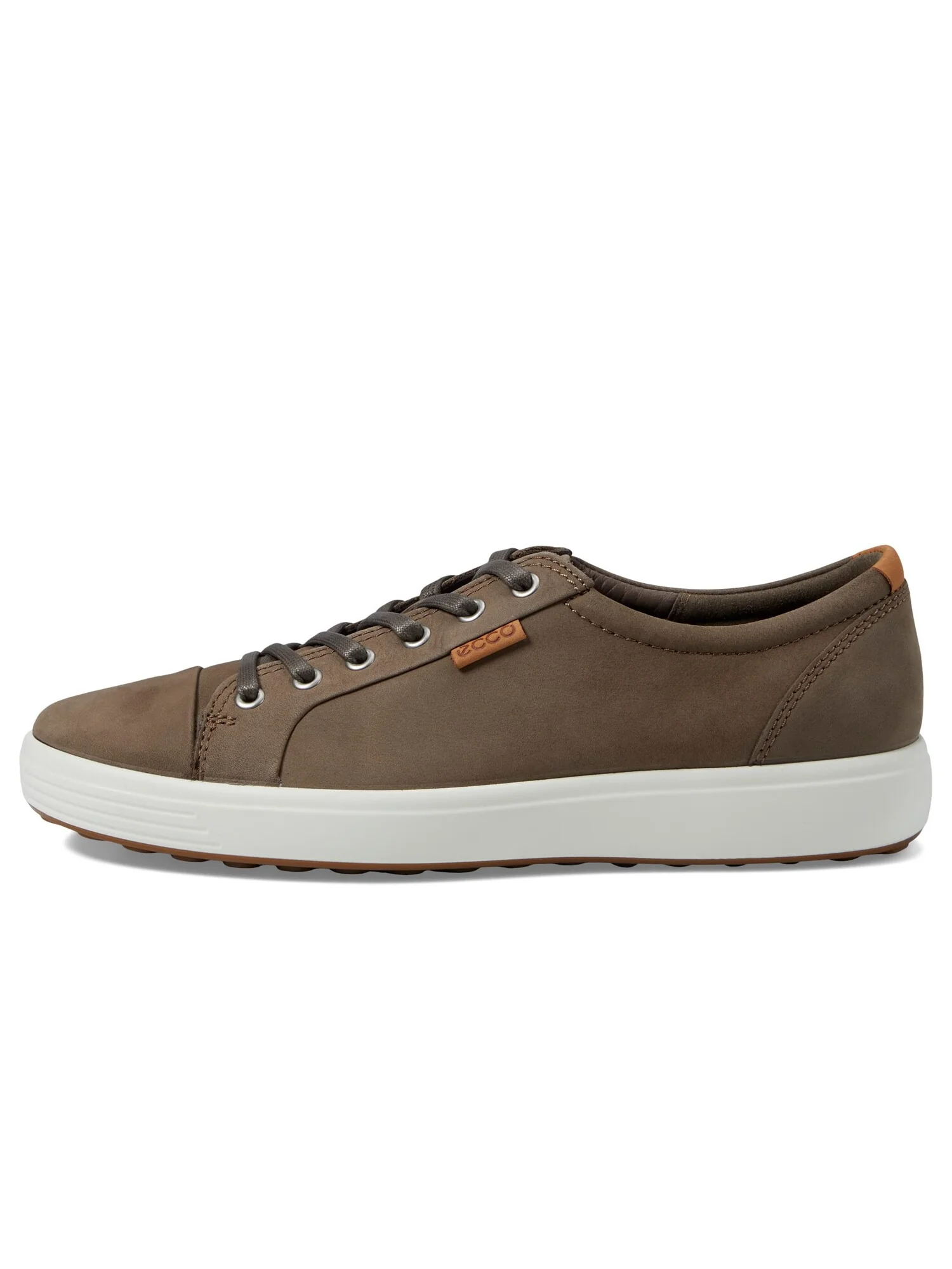 Кроссовки ECCO Soft 7 Sneaker, кожаные, Dark Clay/Lion — черный