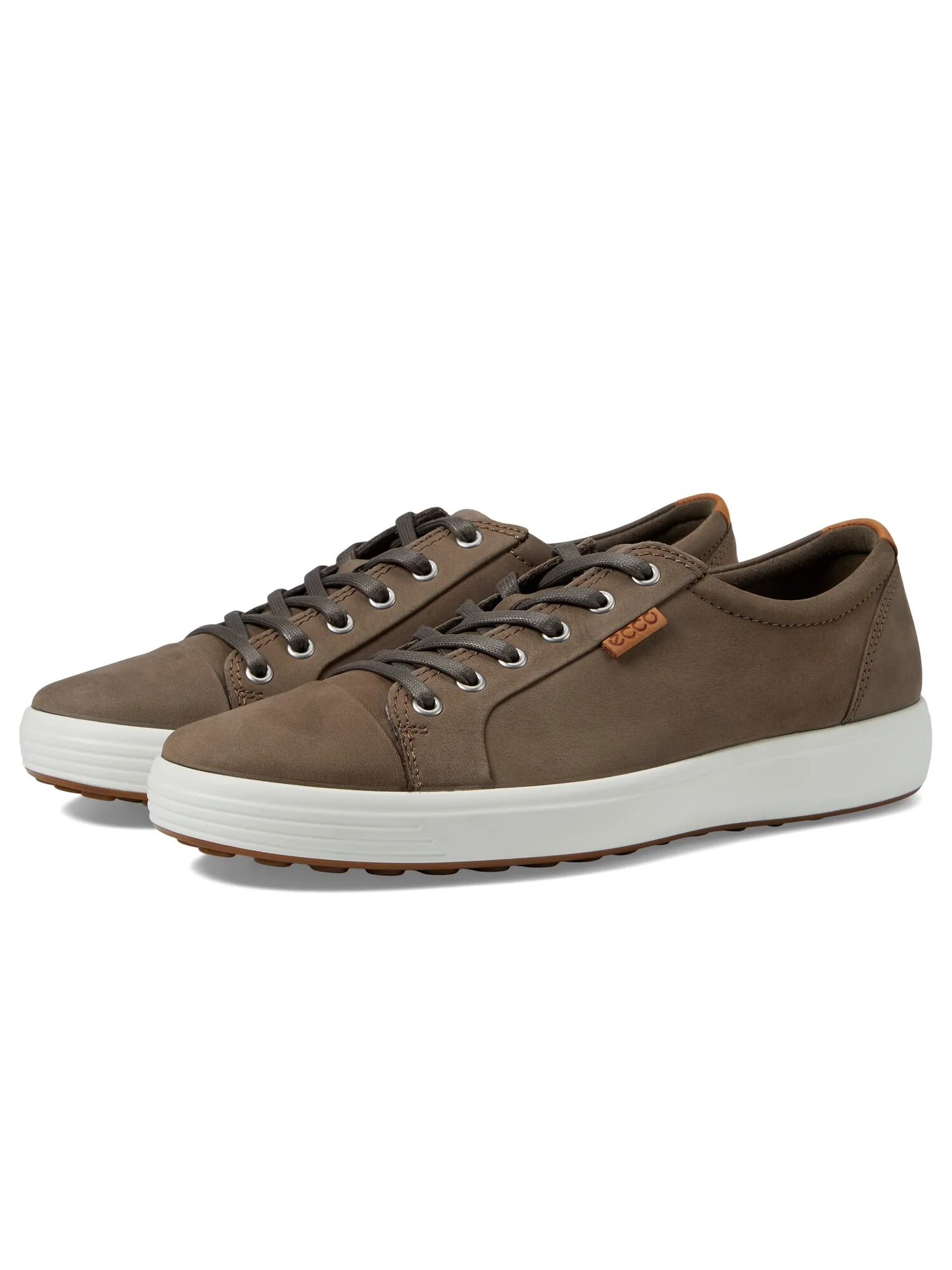 Кроссовки ECCO Soft 7 Sneaker, кожаные, Dark Clay/Lion — изображение 2 из 4, черный