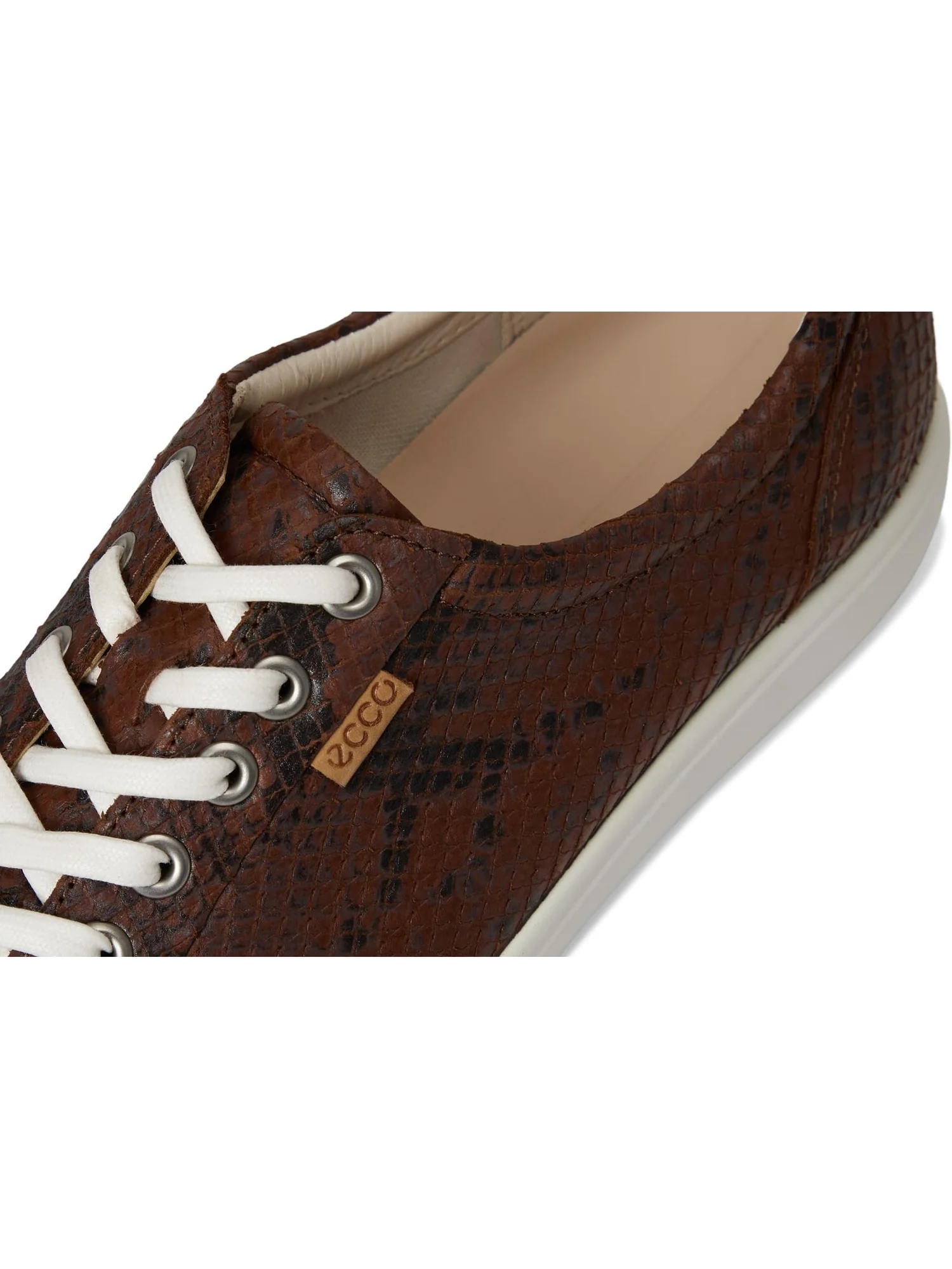 Кроссовки ECCO Soft 7 Sneaker, Плетеный верх — изображение 6 из 7, черный