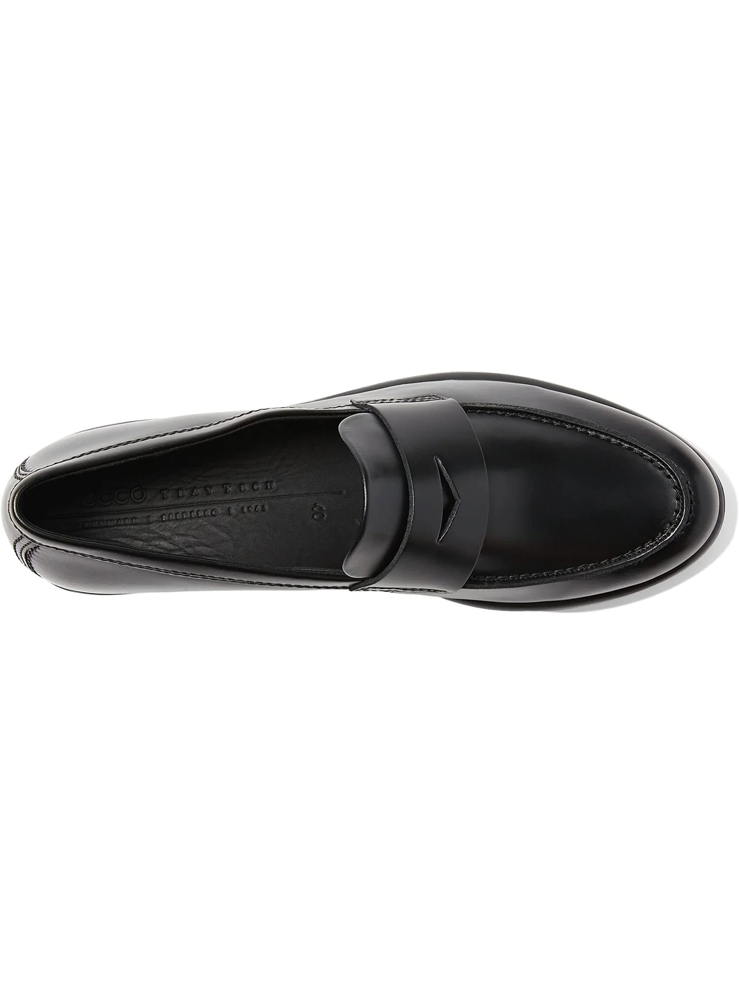 Лоферы ECCO Modtray Penny Loafer, кожаные — черный
