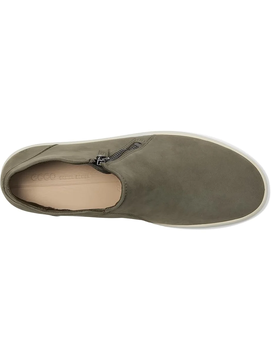 Ботильоны ECCO Soft 7 Low Cut Zip Bootie, женские, нубук — изображение 2 из 7, оливковый