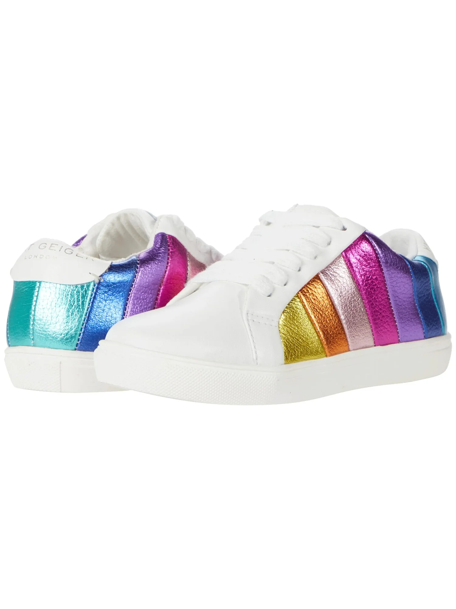 Кроссовки Kurt Geiger London Kids Mini Lane Stripe (Toddler/Little Kid/Big Kid) — изображение 1 из 6, белый