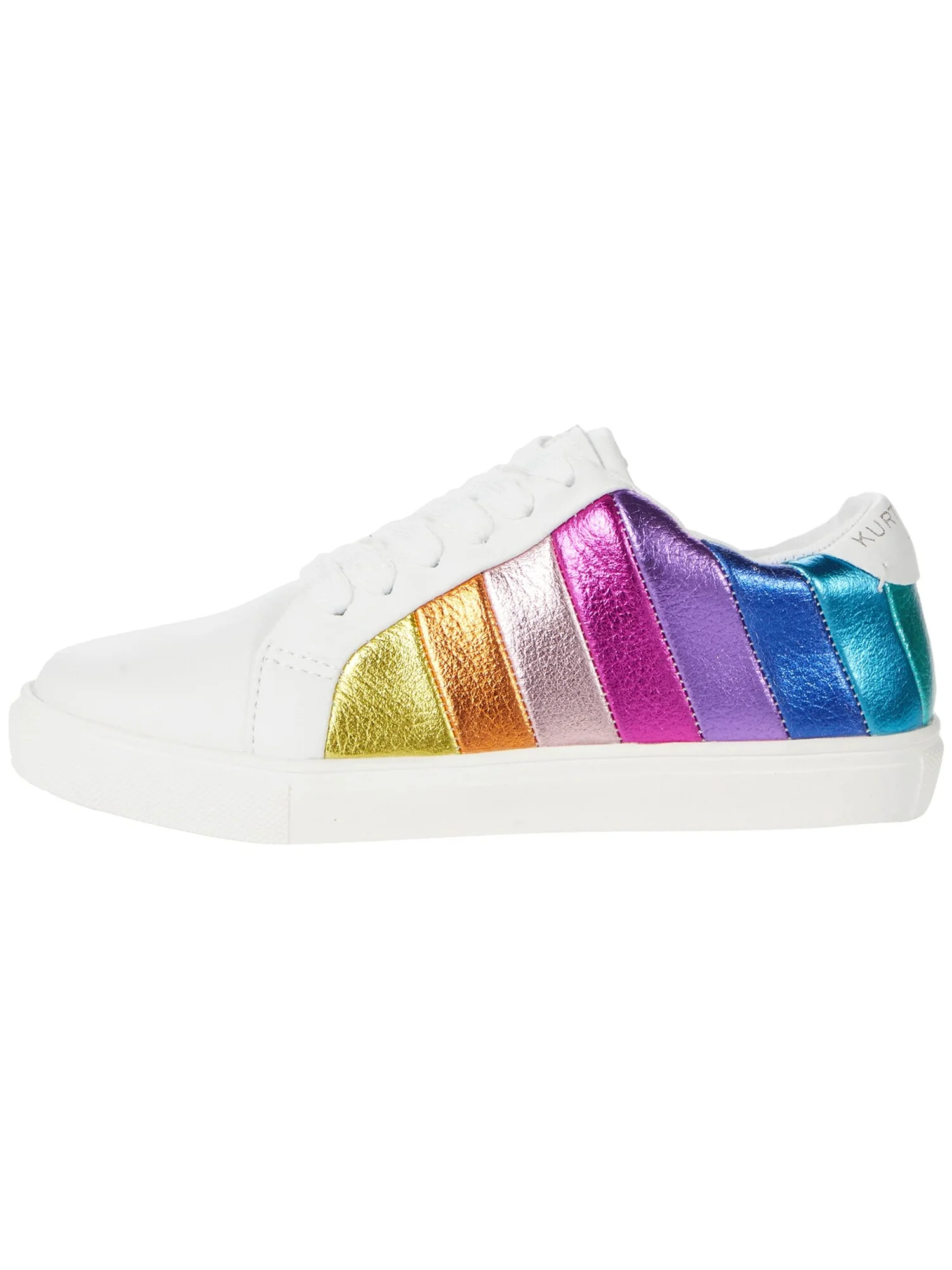 Кроссовки Kurt Geiger London Kids Mini Lane Stripe (Toddler/Little Kid/Big Kid) — изображение 2 из 6, белый