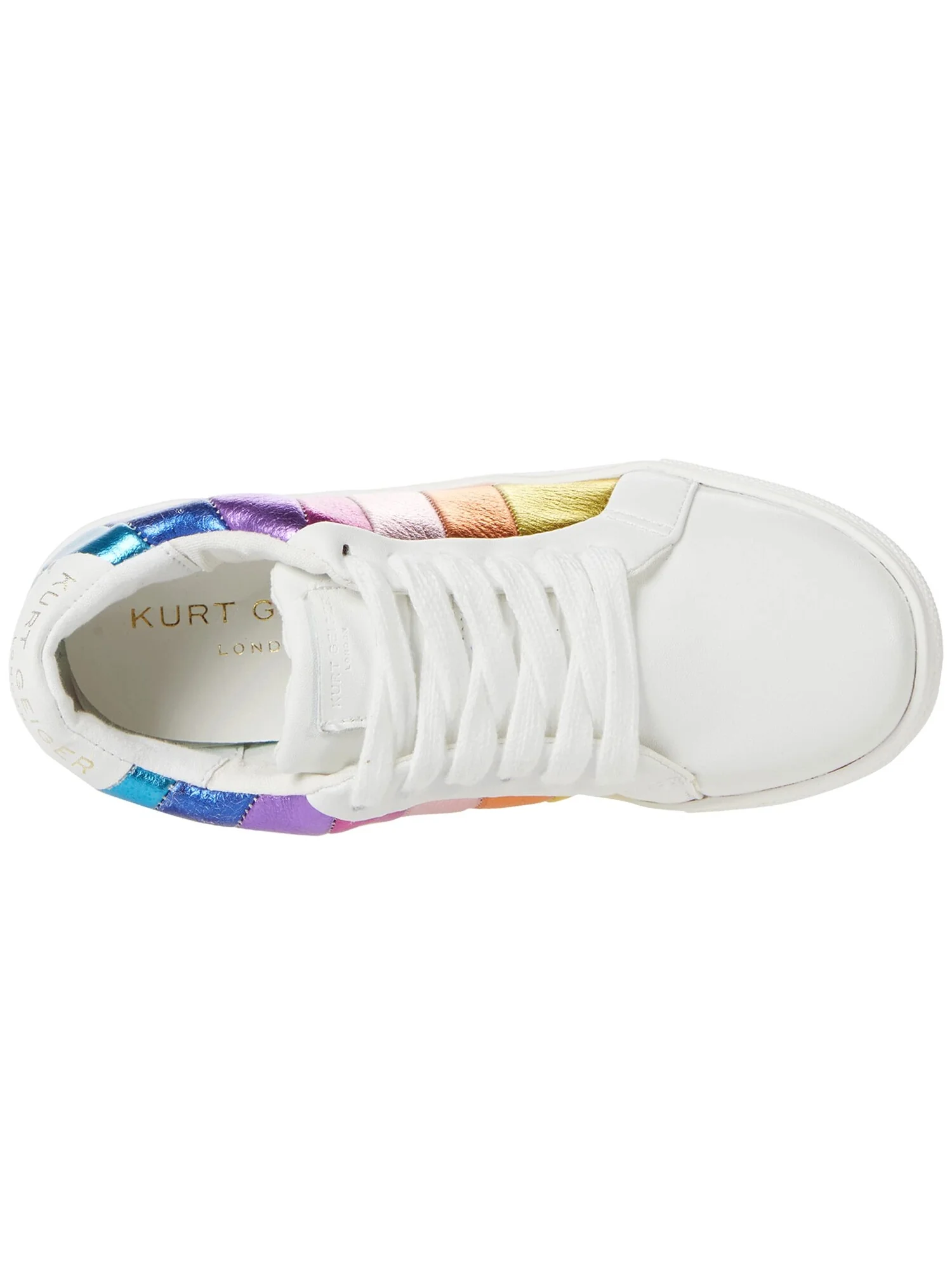 Кроссовки Kurt Geiger London Kids Mini Lane Stripe (Toddler/Little Kid/Big Kid) — изображение 6 из 6, белый