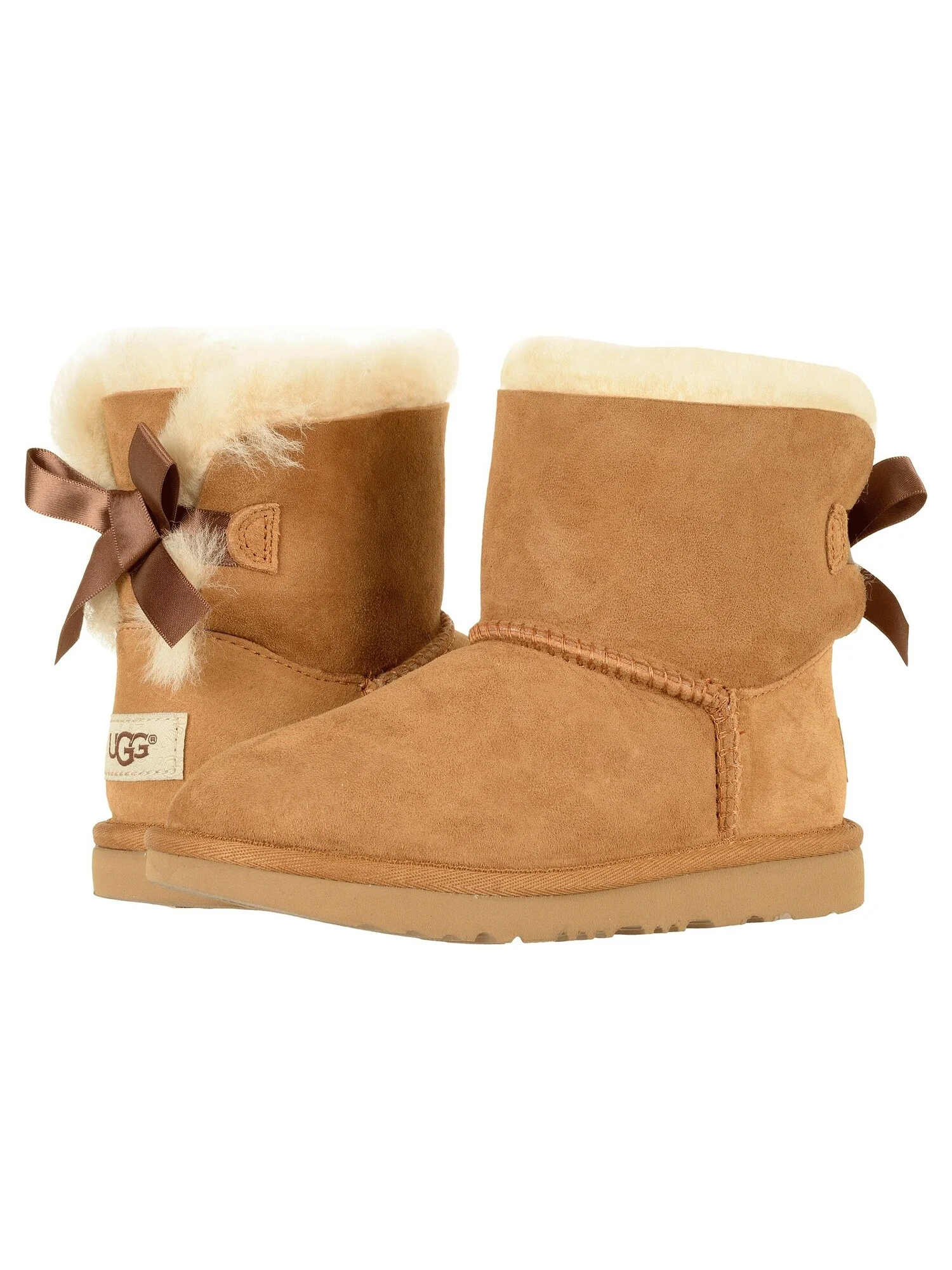 Угги UGG Kids Mini Bailey Bow II (Little Kid/Big Kid) — изображение 1 из 7, коричневый