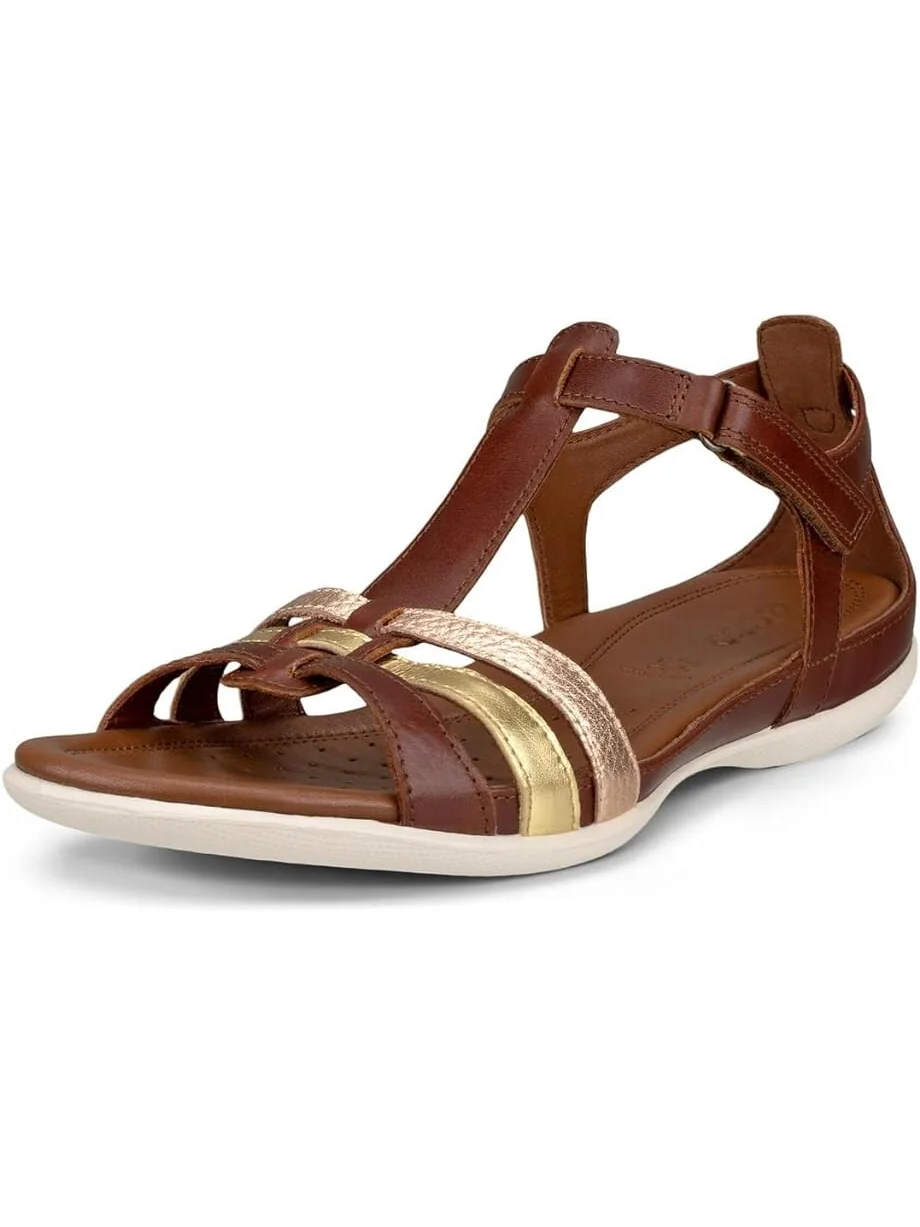 Сандалии ECCO Flash T-Strap — изображение 1 из 4, золотистый
