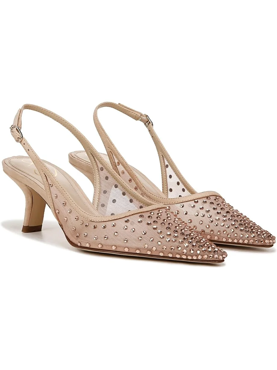 Туфли Sam Edelman Bianka Sling Mesh, цвет Beechwood Glitz Mesh — изображение 1 из 4