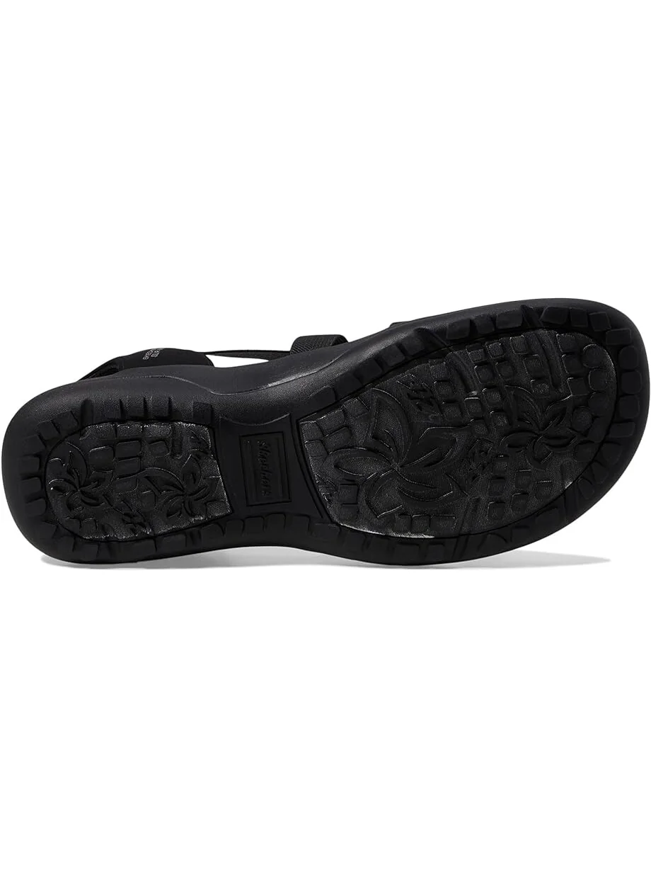 Сандалии SKECHERS Reggae Slim - Stretch Flex Hands Free Slip-Ins — изображение 3 из 4, черный/черный