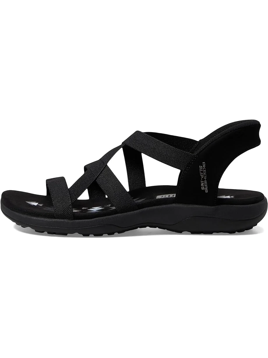 Сандалии SKECHERS Reggae Slim - Stretch Flex Hands Free Slip-Ins — изображение 4 из 4, черный/черный
