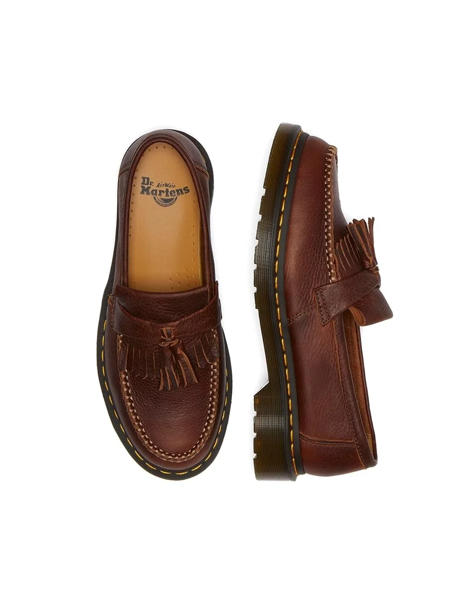 Лоферы Dr. Martens Adrian Yellow Stitch Leather Loafers — изображение 2 из 4, бежевый