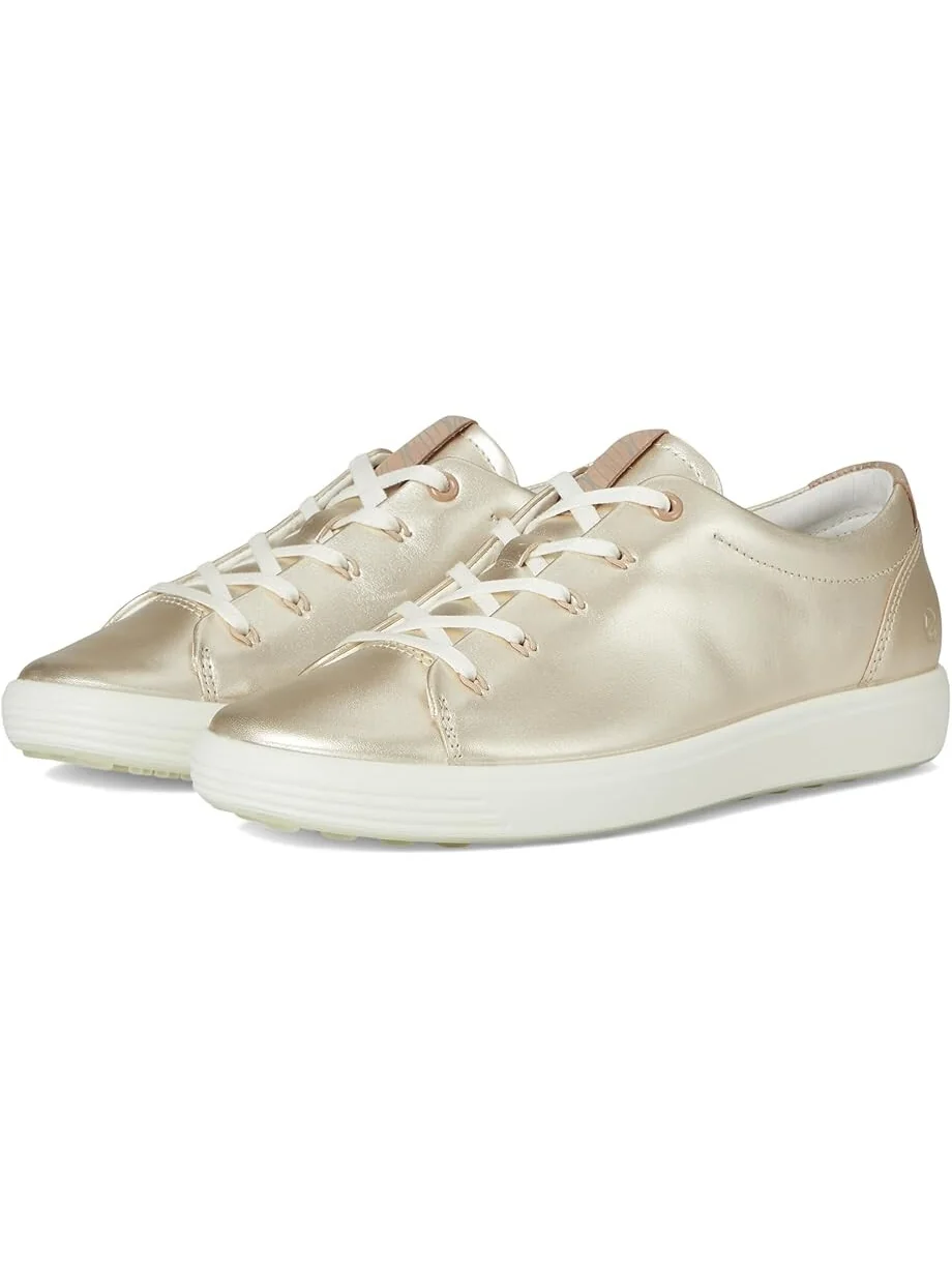 Кроссовки ECCO Soft 7 Floral Sneaker — изображение 1 из 7, белый золотистый