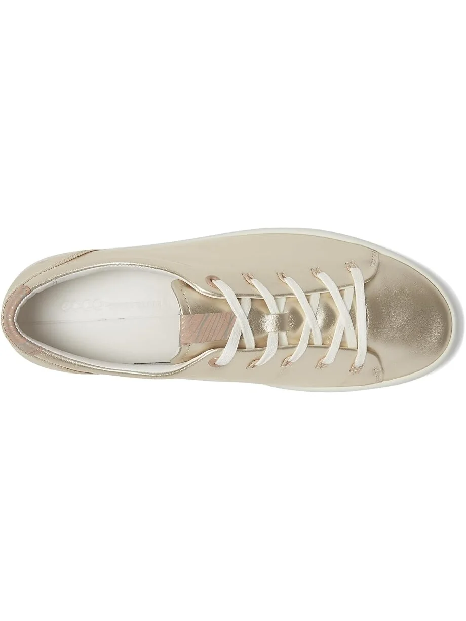 Кроссовки ECCO Soft 7 Floral Sneaker — изображение 2 из 7, белый золотистый