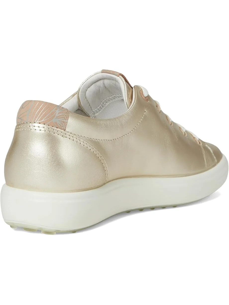Кроссовки ECCO Soft 7 Floral Sneaker — изображение 5 из 7, белый золотистый