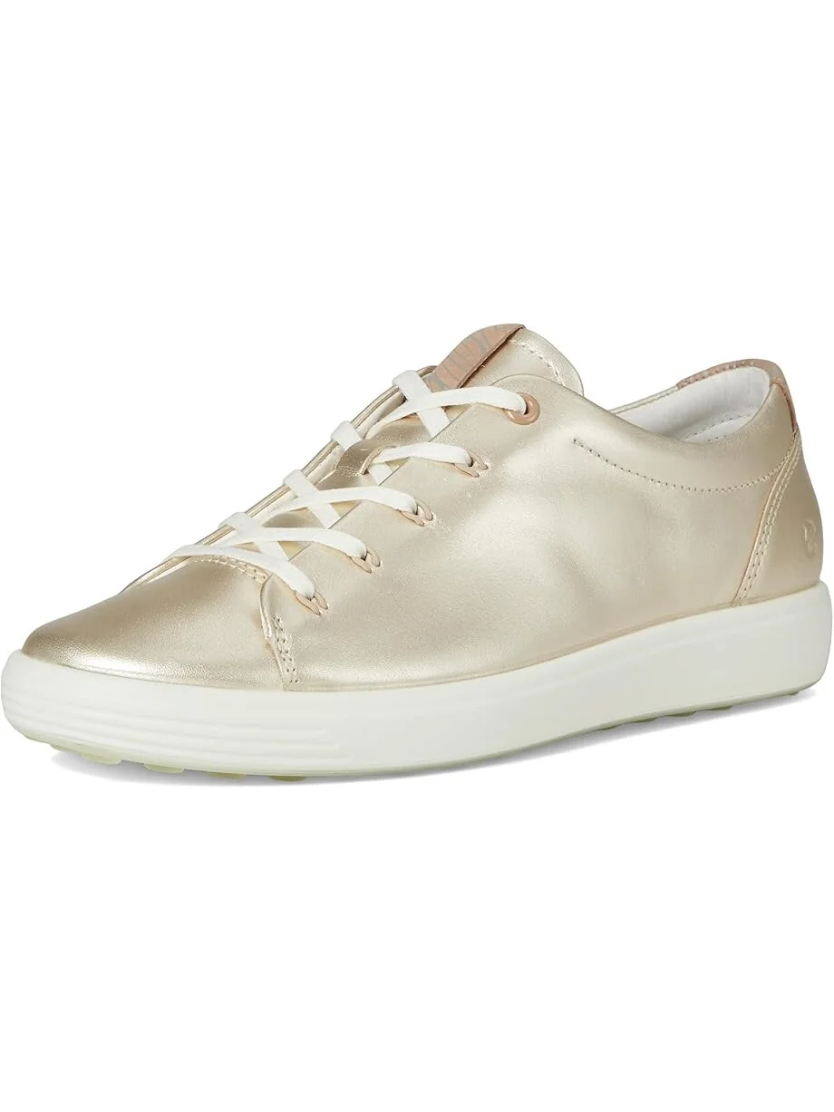 Кроссовки ECCO Soft 7 Floral Sneaker — изображение 7 из 7, белый золотистый