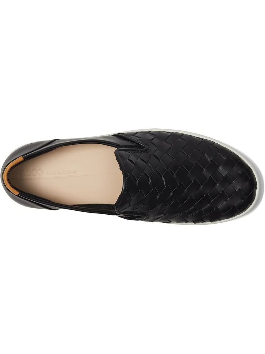 Кроссовки ECCO Soft 7 Woven Slip-On 3.0, женские — изображение 2 из 7, черный