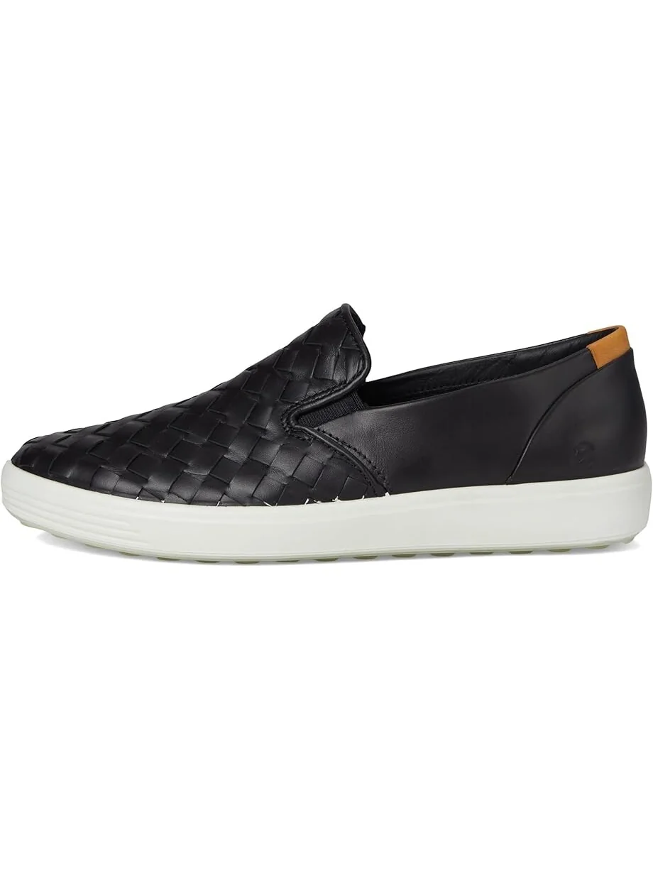 Кроссовки ECCO Soft 7 Woven Slip-On 3.0, женские — изображение 4 из 7, черный