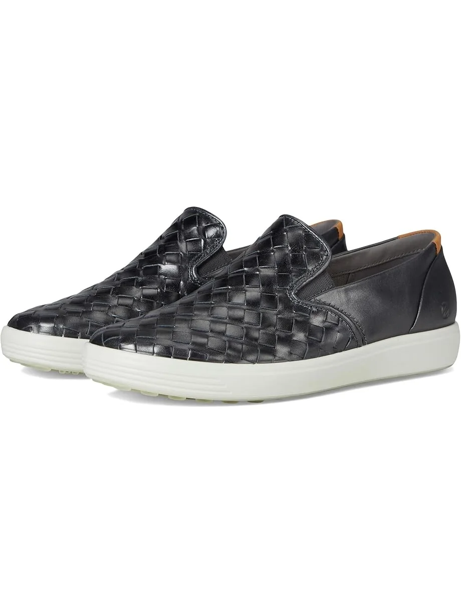 Кроссовки ECCO Soft 7 Woven Slip-On 3.0 Sneaker — изображение 1 из 7, серебристый