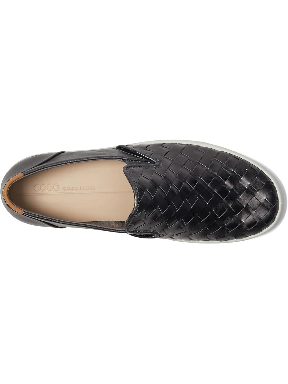 Кроссовки ECCO Soft 7 Woven Slip-On 3.0 Sneaker — изображение 2 из 7, серебристый