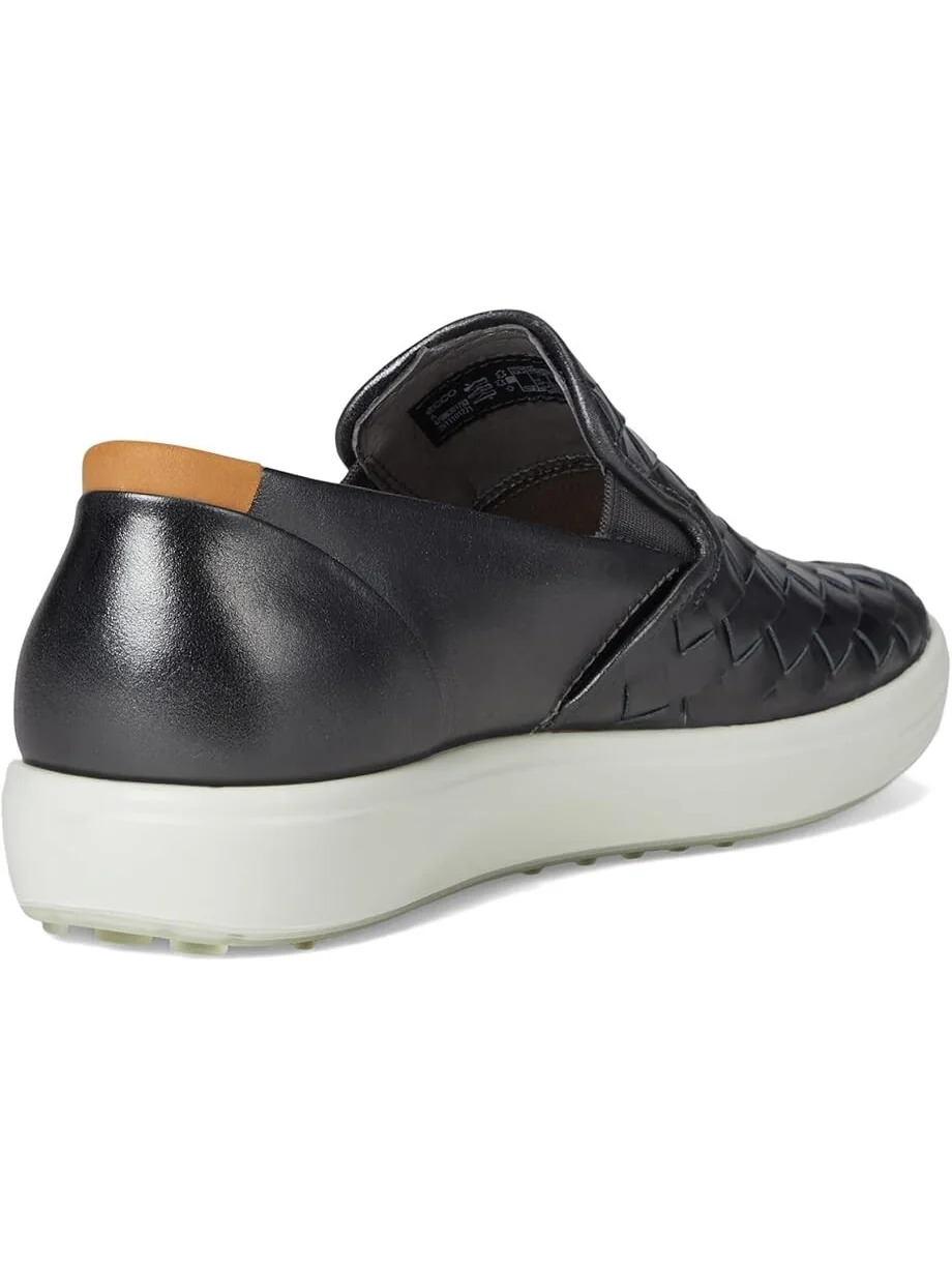 Кроссовки ECCO Soft 7 Woven Slip-On 3.0 Sneaker — изображение 5 из 7, серебристый