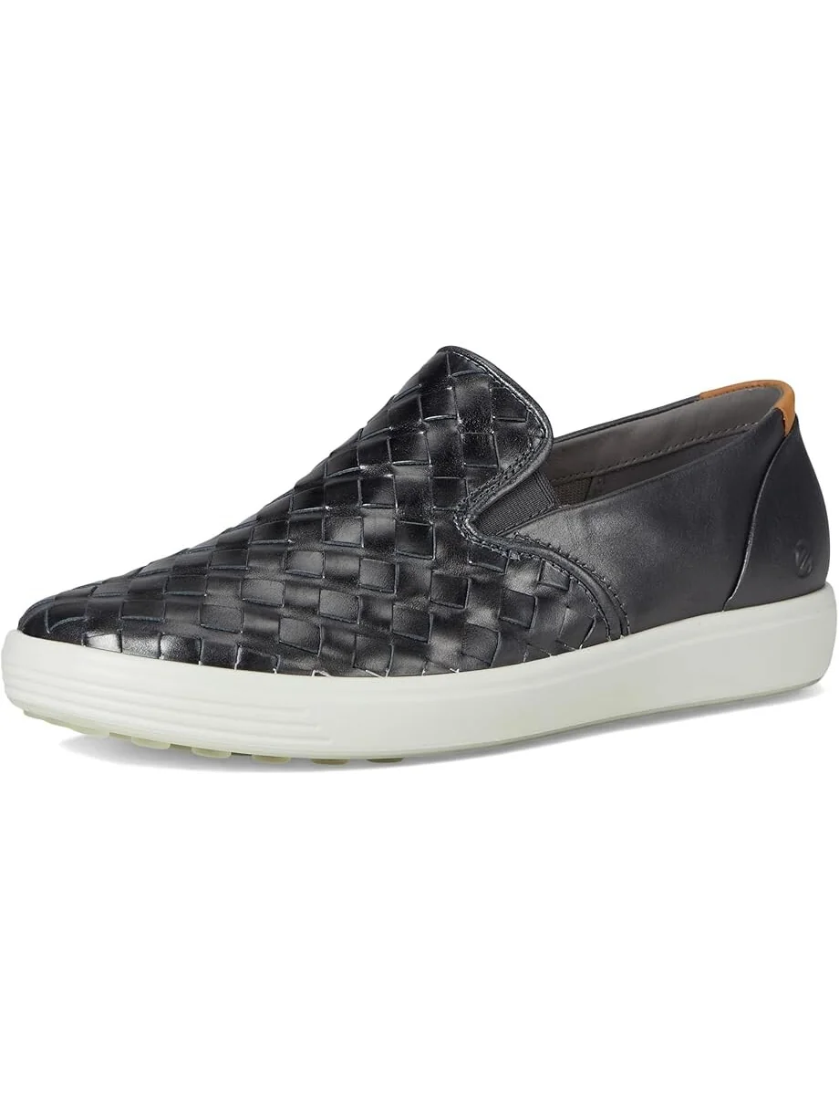 Кроссовки ECCO Soft 7 Woven Slip-On 3.0 Sneaker — изображение 7 из 7, серебристый