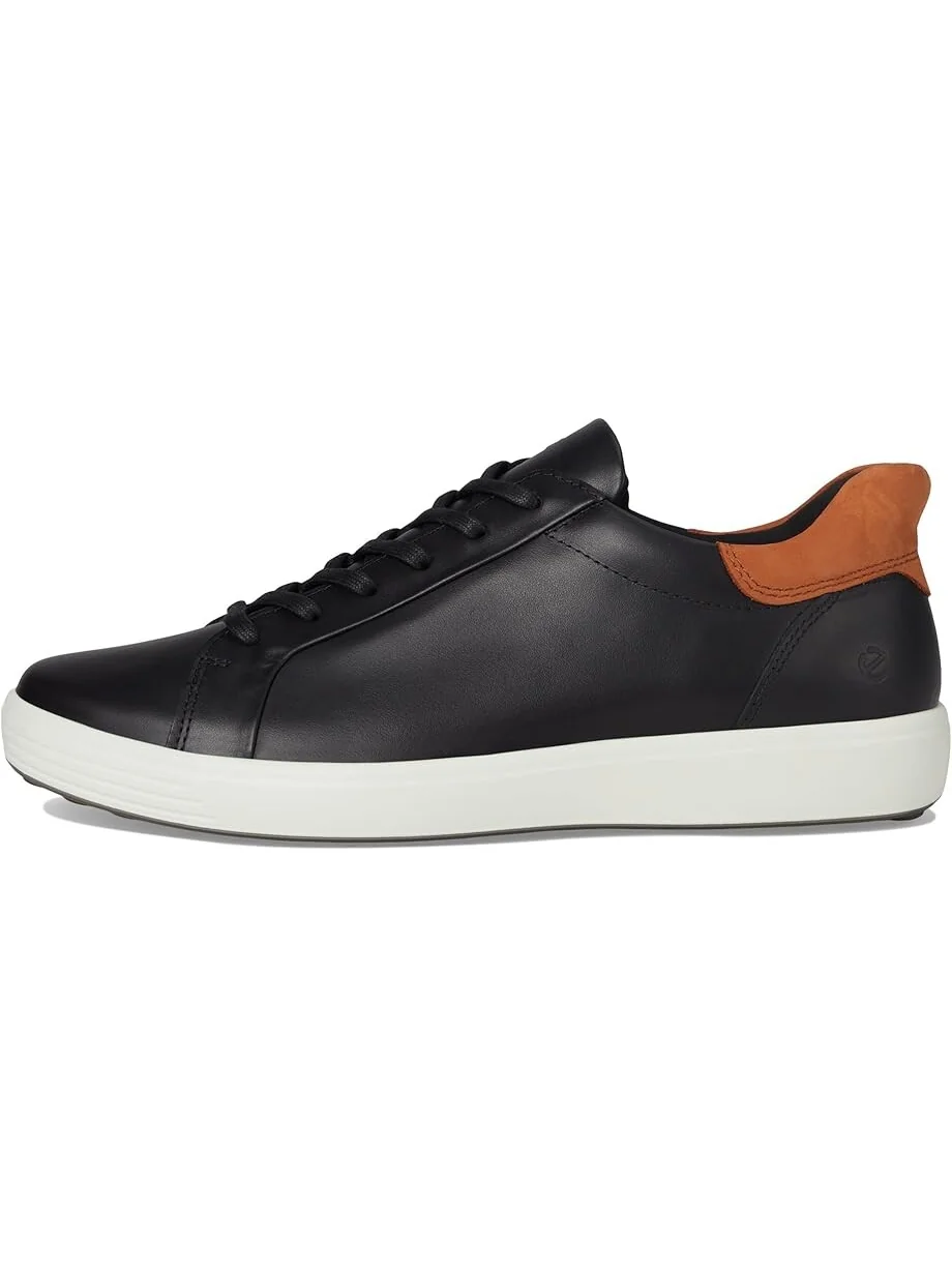 Кроссовки ECCO Soft 7 Easy Slip Sneaker — изображение 4 из 7, черный/коньячный