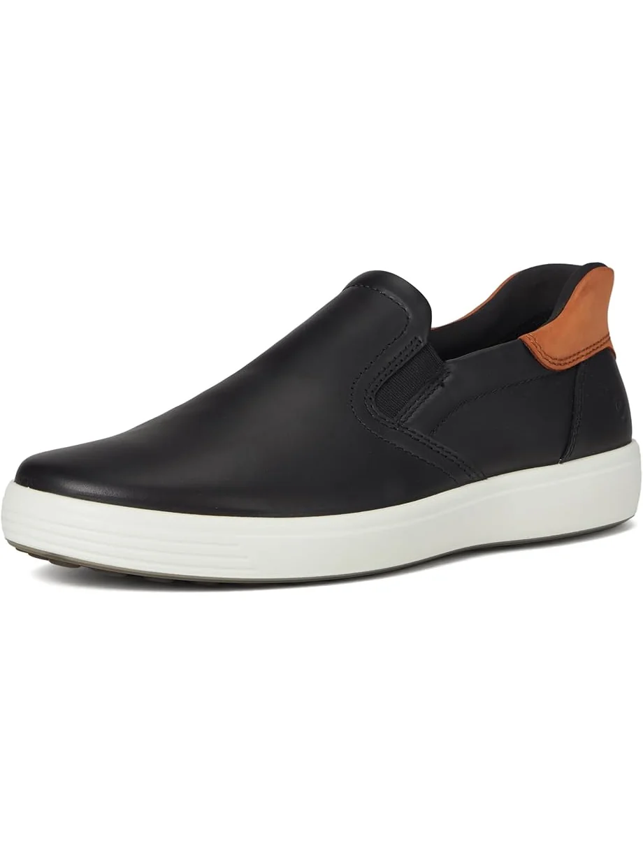 Кроссовки ECCO Soft 7 Easy Slip On Sneaker, кожаные — изображение 7 из 7, черный, коричневый