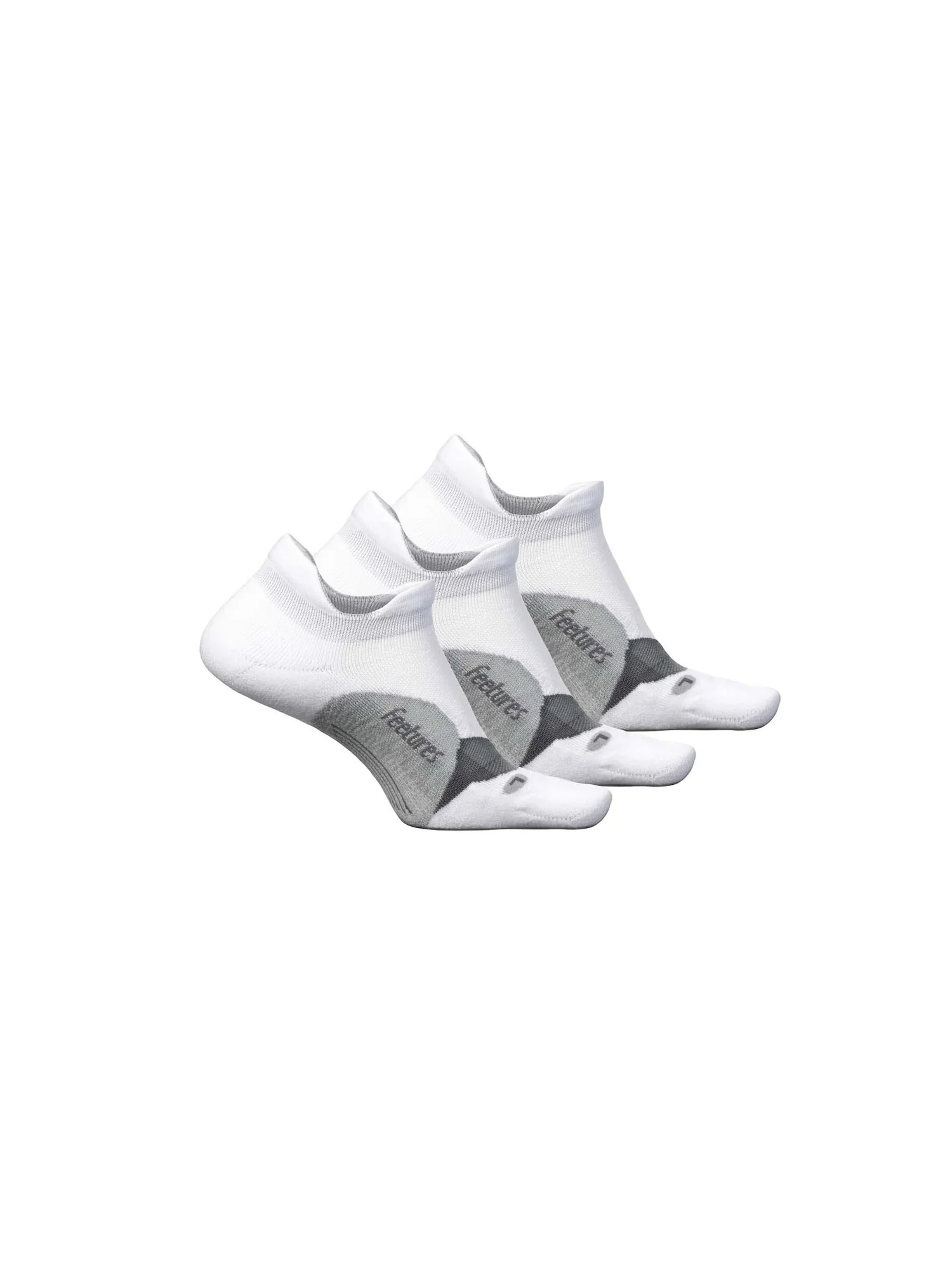 Туфли Unisex Feetures Elite Light Cushion No Show Tab 3-Pair Pack — изображение 1 из 1, белый