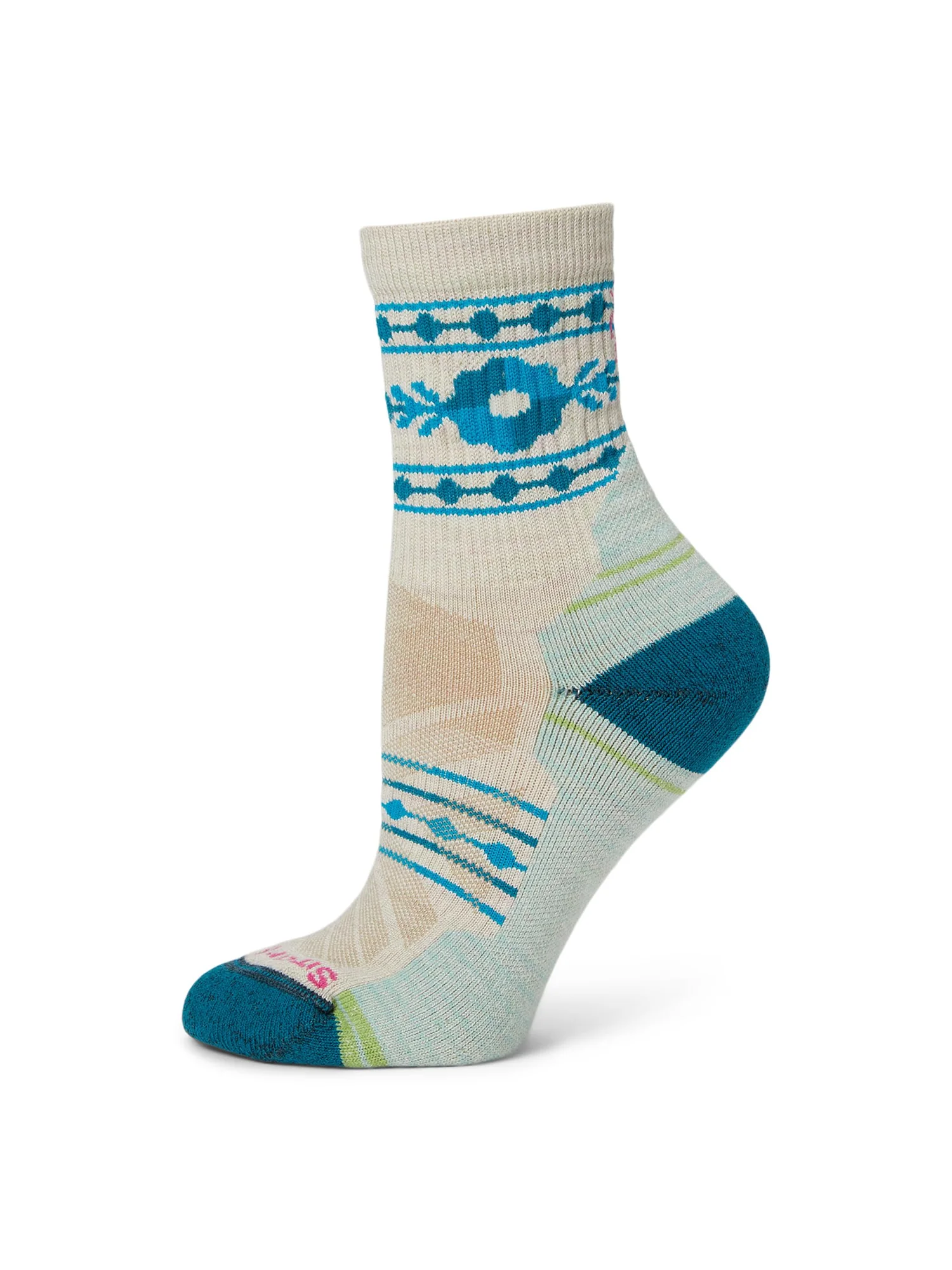 Туфли Smartwool Hike Light Cushion Retro Floral Mid Crew Socks — изображение 1 из 1, лунный свет
