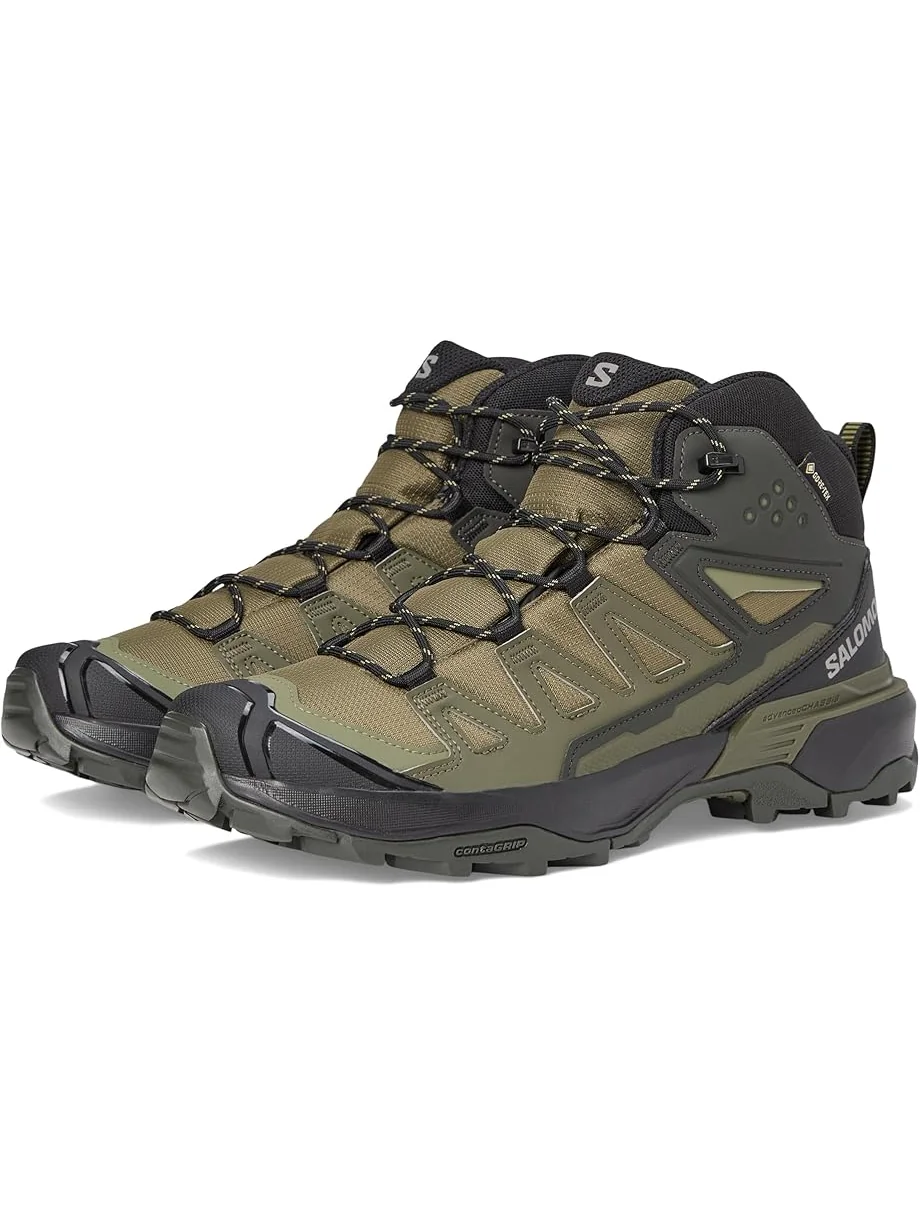 Треккинговые кроссовки Salomon X Ultra 360 Mid GTX — изображение 1 из 7, оливковый/черный