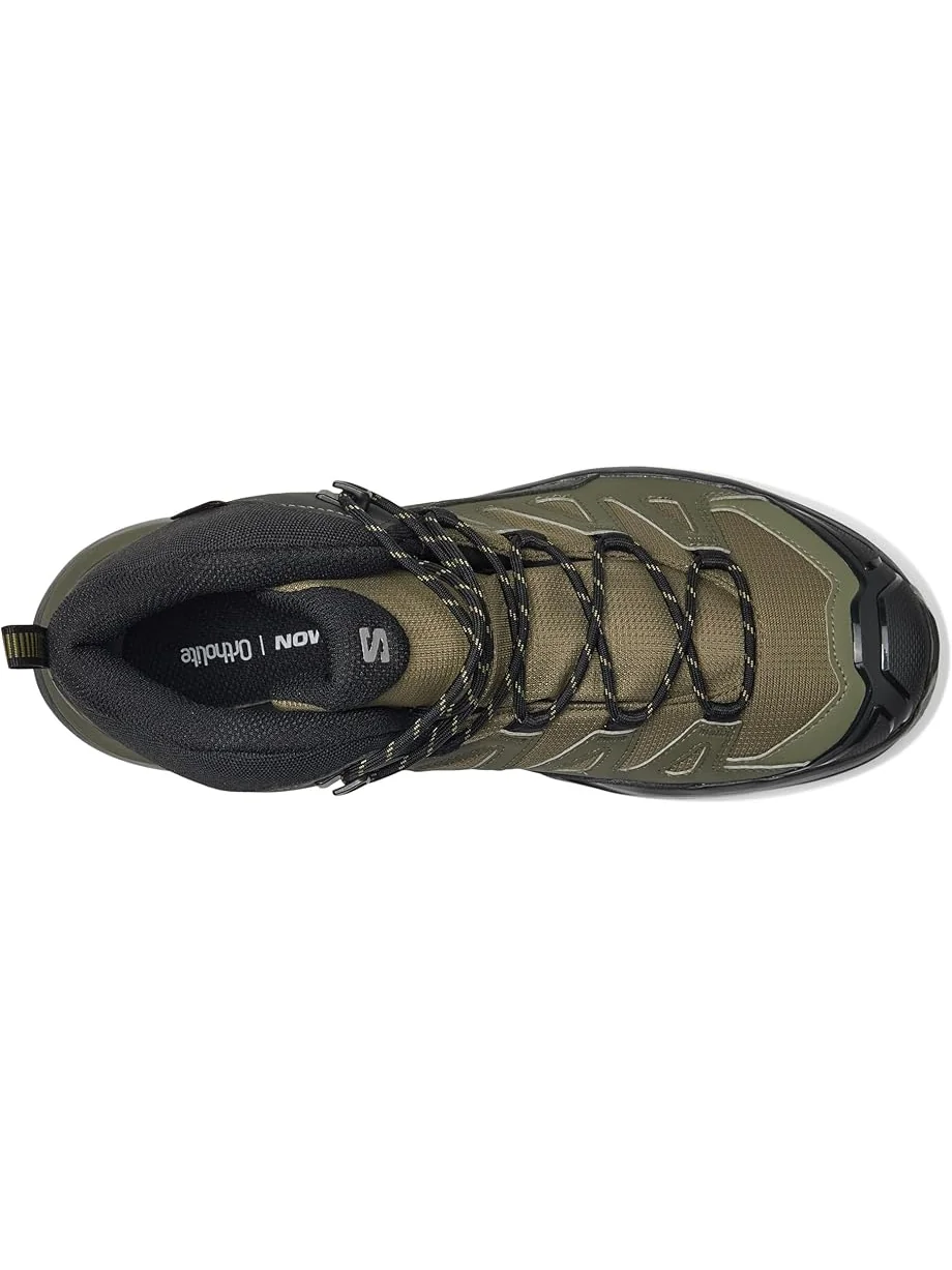 Треккинговые кроссовки Salomon X Ultra 360 Mid GTX — изображение 2 из 7, оливковый/черный