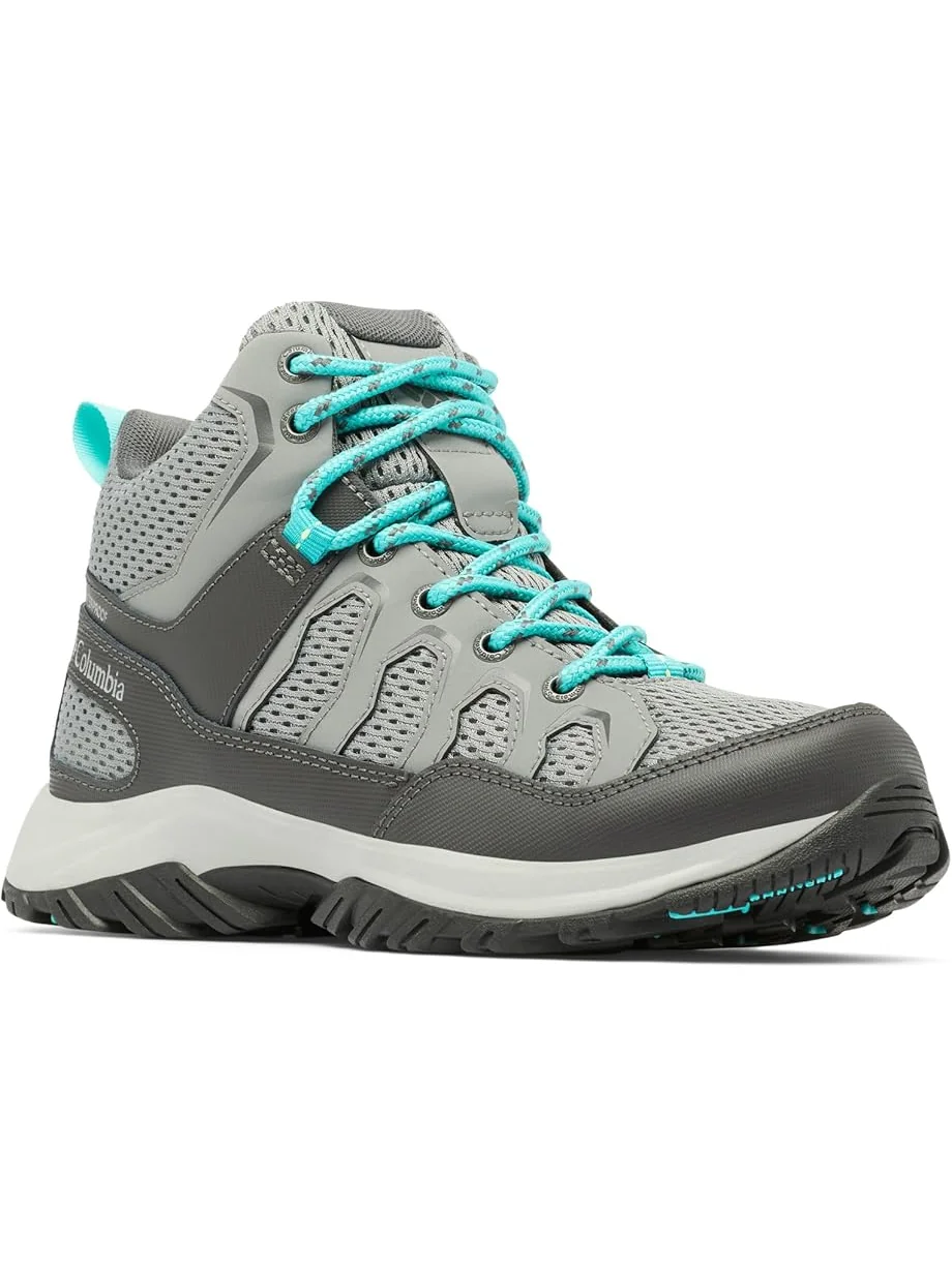 Треккинговые кроссовки Columbia Granite Trail Mid Waterproof — изображение 1 из 7, серый/яркий голубой